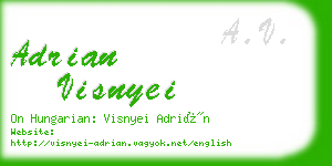 adrian visnyei business card